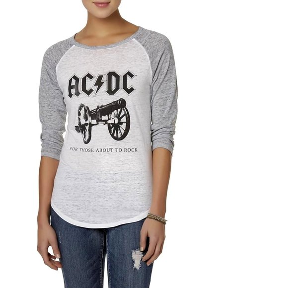 AC/DC For Those About Rock metal rock Official Raglan Tee XL NWT - Picture 1 of 2